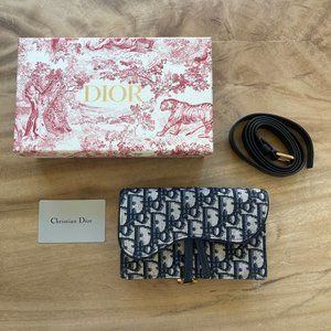 Dior Long Chain Saddle Wallet Clutch